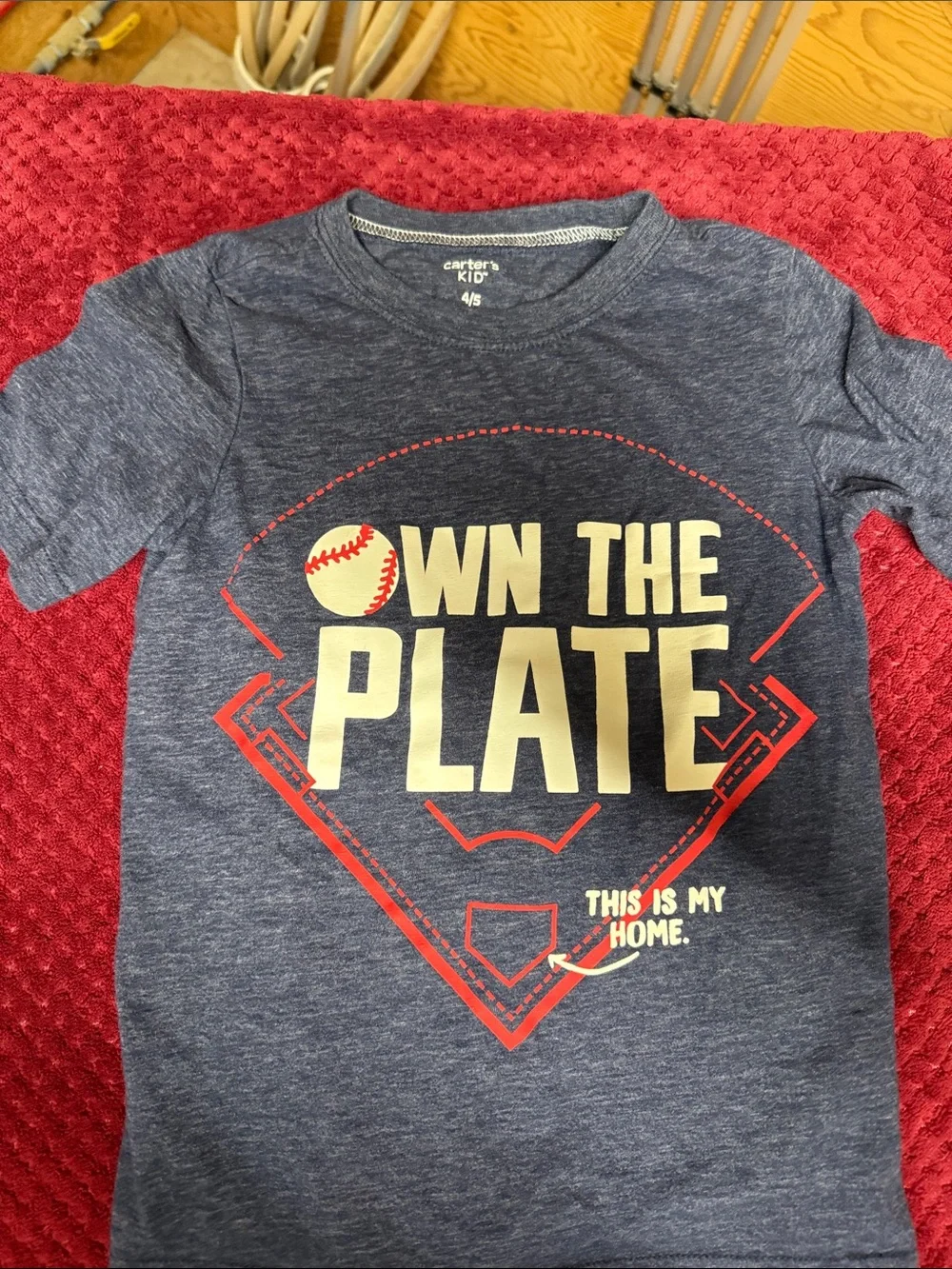Carter's Navy Blue 'Own The Plate' Baseball Graphic Tee